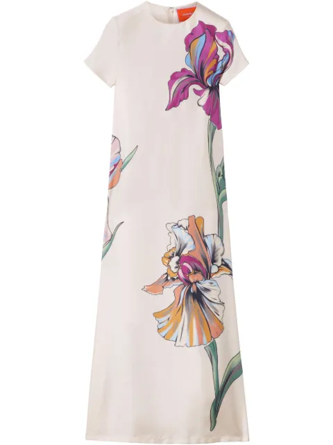 La DoubleJ Swing midi dress White DRE0128SIL006IRS07WH04