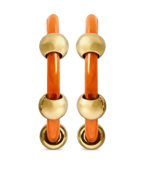La DoubleJ studded hoop earrings Gold EAR0049POL014SOLIDOR02