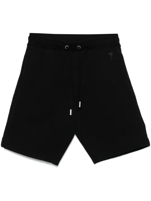 AMI Paris Ami de Coeur-embroidered shorts Black HSO674747