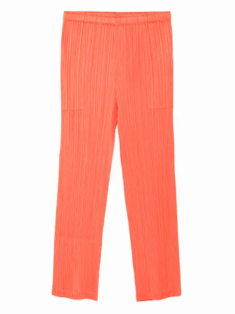 Pleats Please Issey Miyake Pleats Bottoms 1 trousers Orange PP56JF155