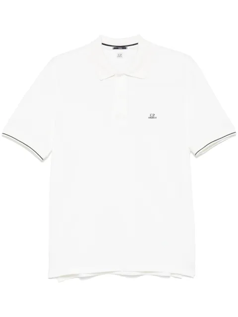 C.P. Company logo-patch polo shirt White 18CMPL130A006263G