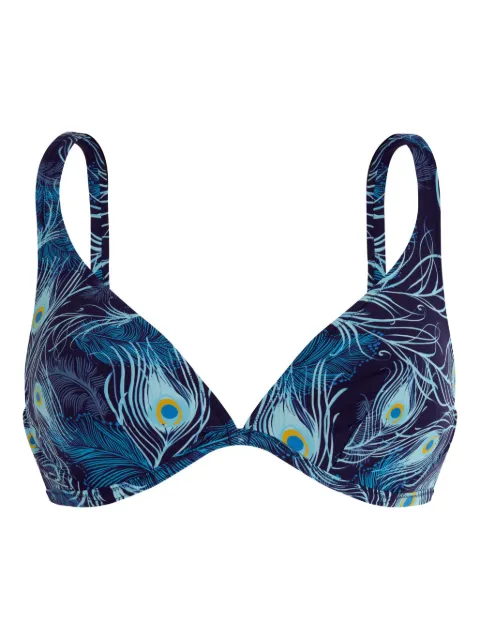 Vilebrequin peacock-print bikini top Blue FTFAH160