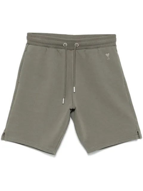 AMI Paris Ami de Coeur-embroidered shorts Grey HSO674747