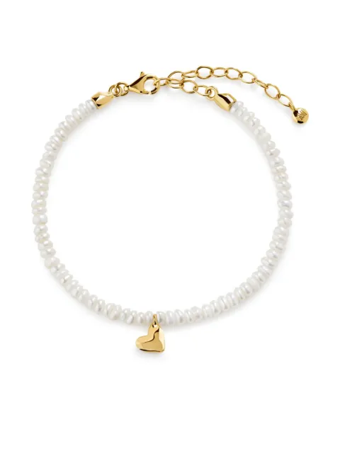 Monica Vinader Mini pearl heart bracelet Gold GPBLHMNSPRL