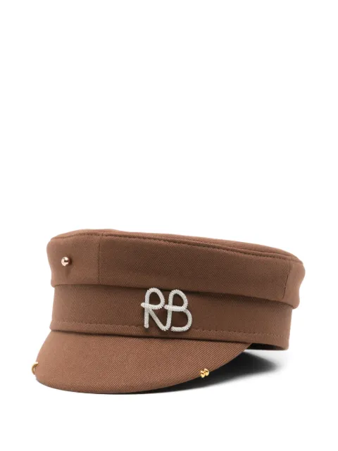 Ruslan Baginskiy logo-appliqué bakerboy hat Brown KPC09PS25CAPRSSIRB