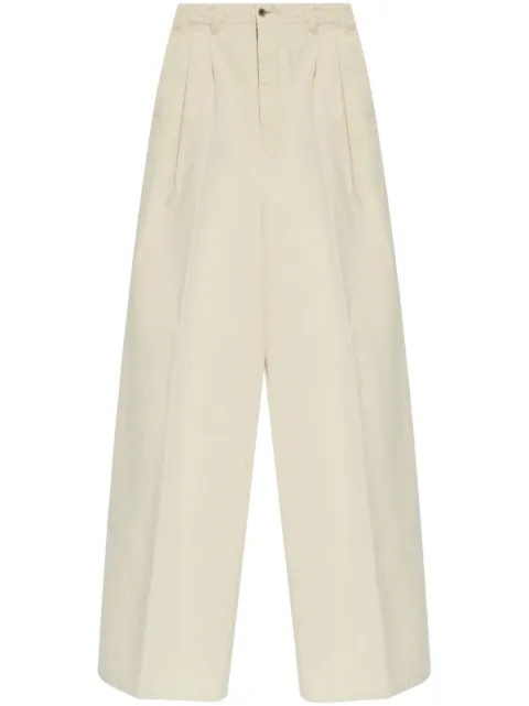 Maison Margiela cotton wide-leg trousers Neutrals S51KA0605M35261