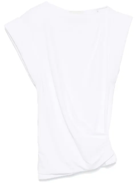 ISABEL MARANT Maisan draped short-sleeve T-shirt White TS0207FAA1N41I