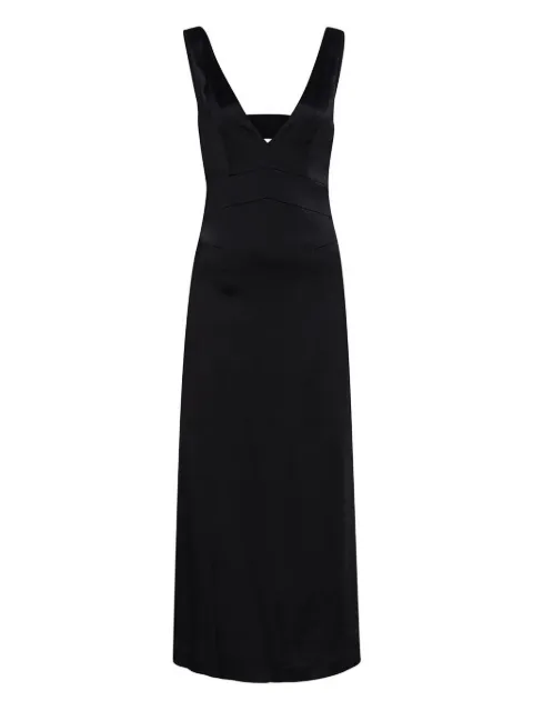 IVY OAK V-neck open-back midi dress Black IO1122F7477