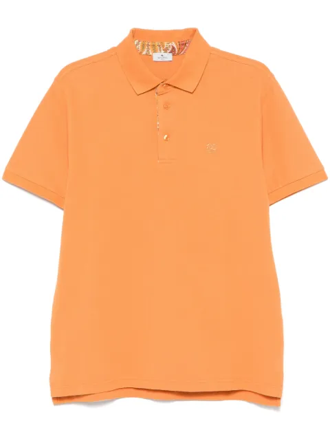 ETRO piqué-weave polo shirt Orange MRMD0005AJ264