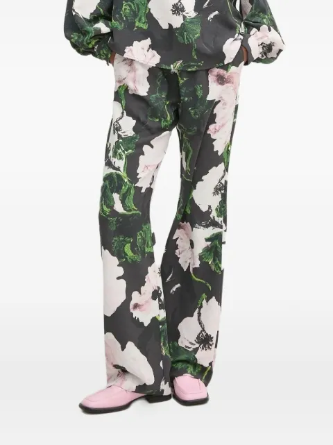 Stine Goya floral-print trousers Black SGPS25P009