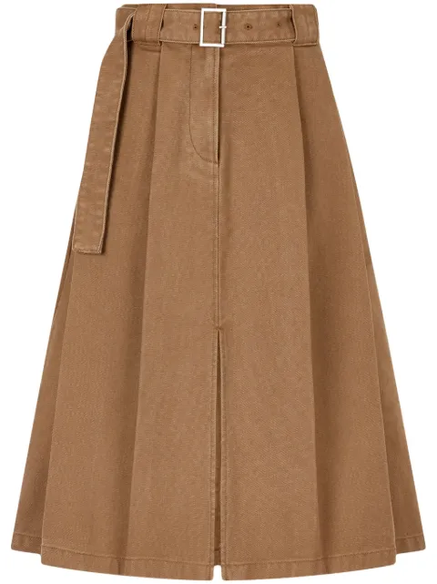 TOMBOY belted two-tuck skirt Brown 9105132100