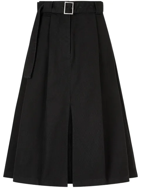 TOMBOY belted two-tuck midi skirt Black 9105132100