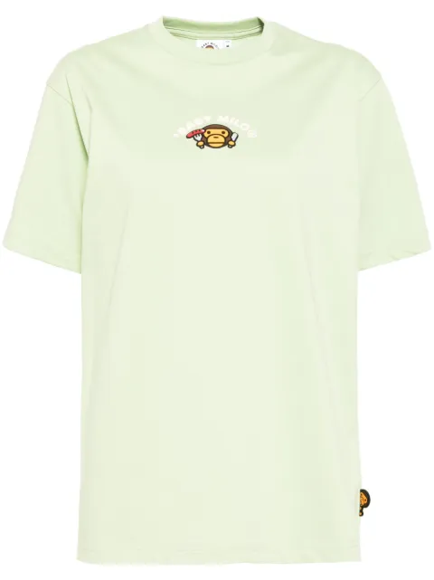 A BATHING APE® logo-print T-shirt Green 0TE0443XXO