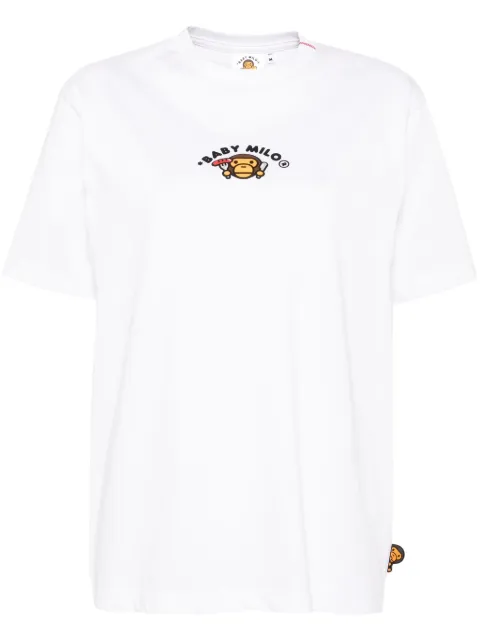 A BATHING APE® logo-print T-shirt White 0TE0443XXO