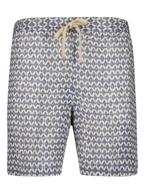 120% Lino printed bermuda shorts Blue 32ALIM29DZ000G314100