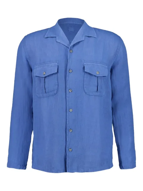 120% Lino linen shirt Blue 32ALIM19QB0000115000