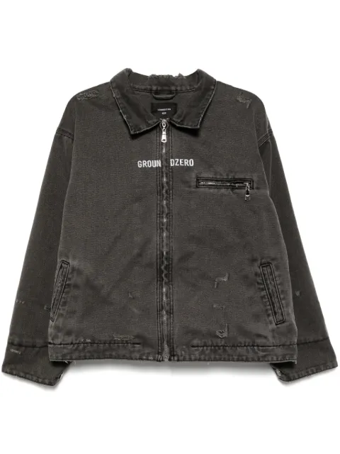 Ground Zero distressed zip-up jacket Grey GZOJKFMJK5120