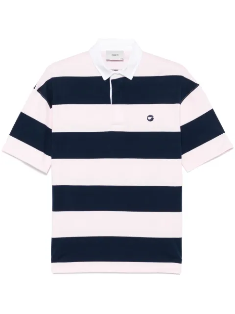 Coperni striped cotton polo shirt Pink COPJS117F5026