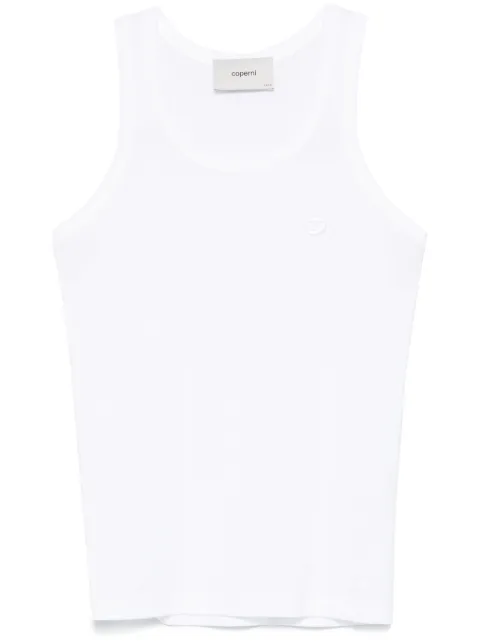 Coperni logo-embroidered tank top White COPJS12F5009