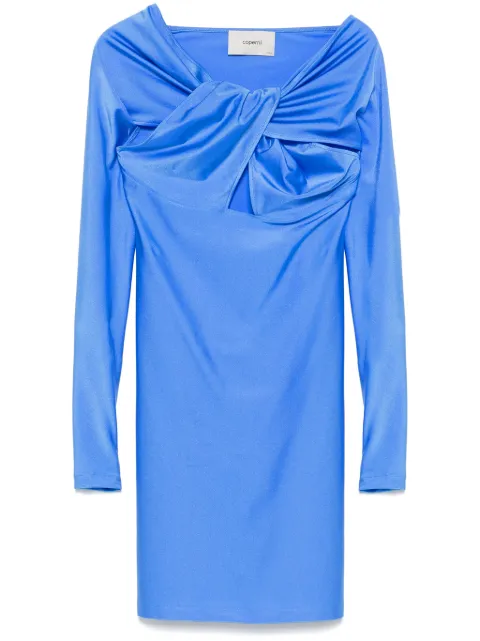 Coperni twisted cut-out mini dress Blue COPJS18F5001