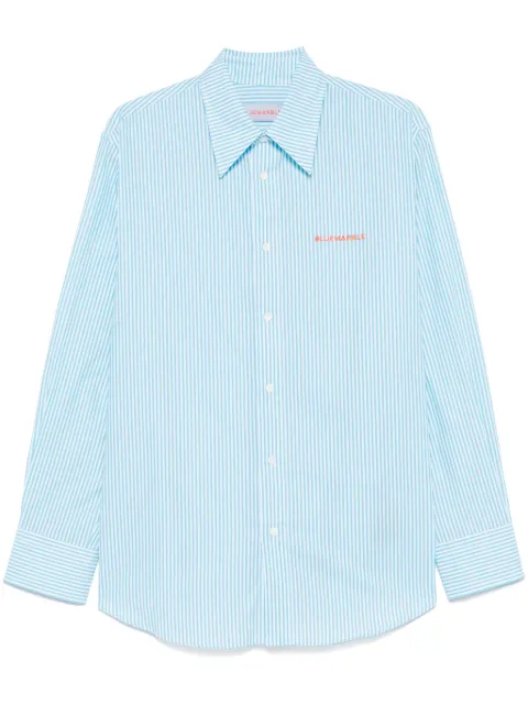 BLUEMARBLE striped poplin shirt Blue SH29PO26B24BLU