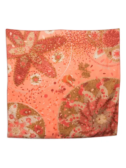 Hermès Pre-Owned 2008 Offrandes d’ Un Jour by D Rybaltchenko silk scarf Orange 5015813