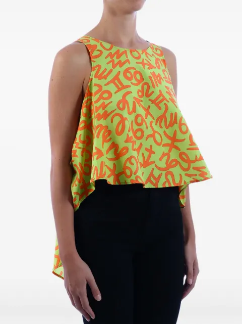 Jeremy Scott asymmetric top Green TO191ZODIAC