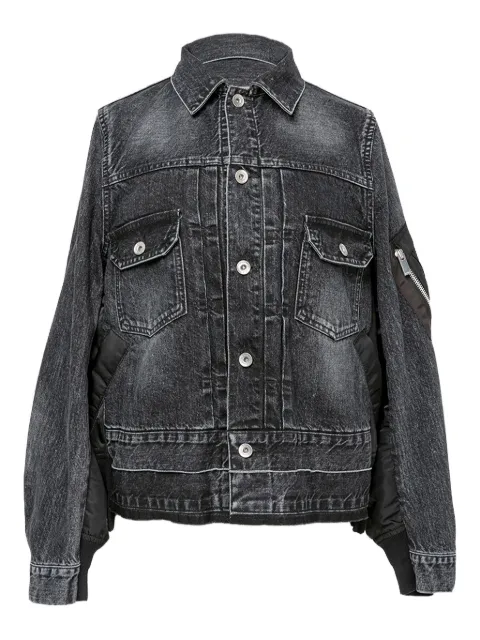 sacai denim jacket Black SCW207