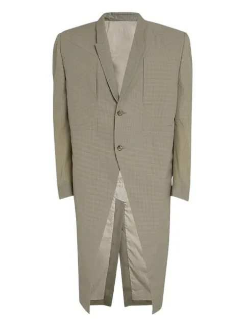Rick Owens two-button check coat Grey RP01C5923DR