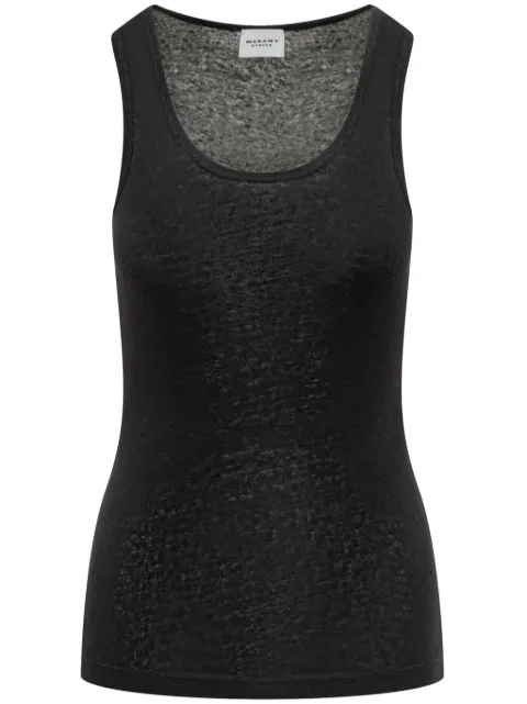 MARANT ÉTOILE Thea racerback T-shirt Black TS0261FBB1N17E