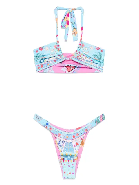Camilla reversible printed bikini Blue 00034362PAINTVIL