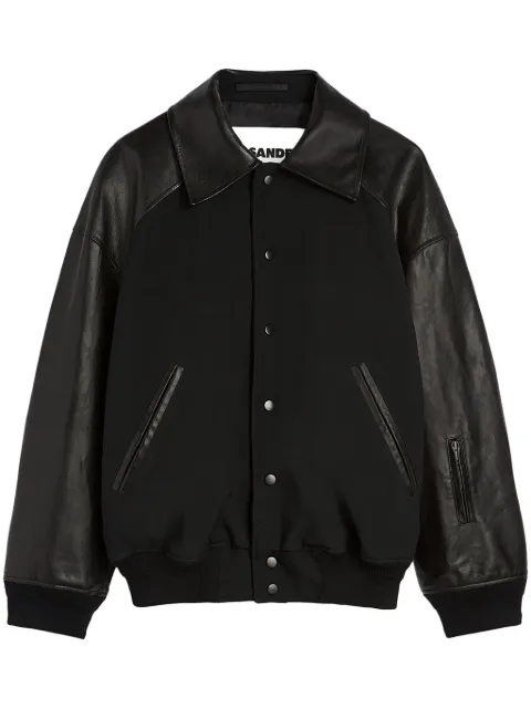 Jil Sander panelled leather jacket Black J21SW0050J40160