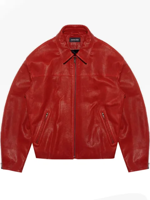 Mainless leather jacket Red DC3843