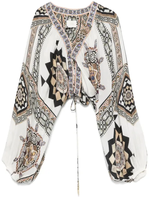 Camilla Tile Style blouse White 00034491TILESTYL