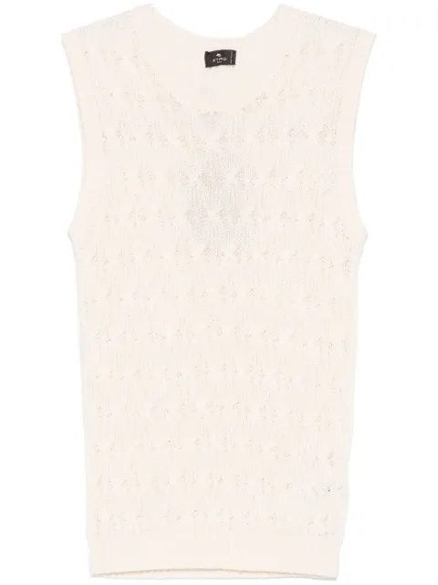 ETRO open-knit vest Neutrals WRKE0270AU070