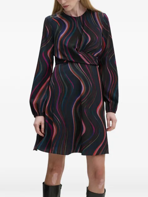 PS Paul Smith long-sleeve patterned mini dress Black W2R571DN31257