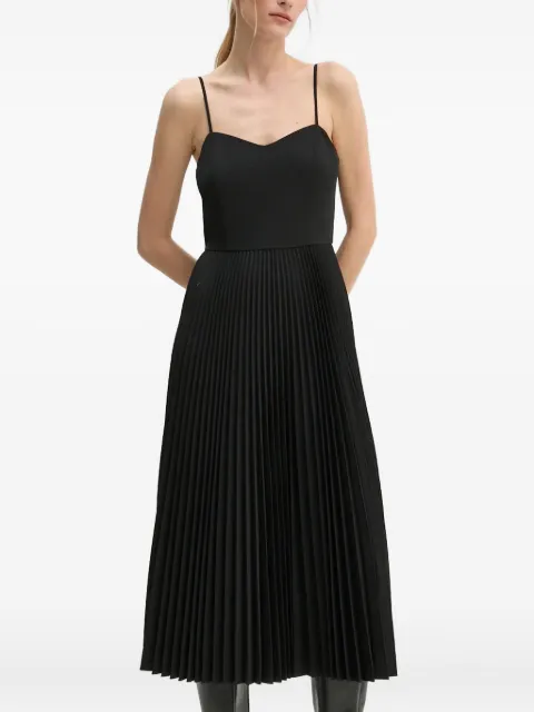 Theory pleated midi dress Black O0805603