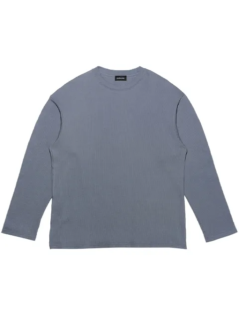 Mainless waffle-knit sweater Blue MLTS003