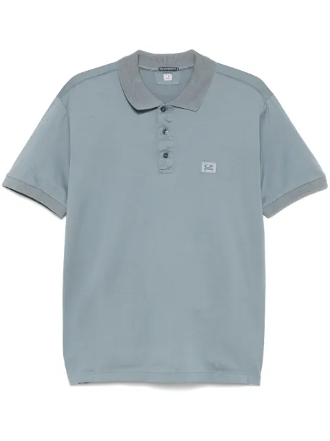 C.P. Company logo-patch polo shirt Blue 18CMPL091A006374G