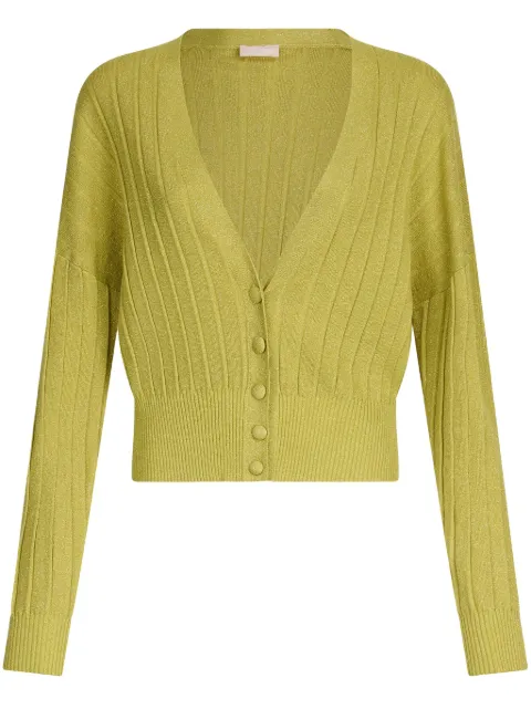 LIU JO lurex cardigan Green WA5060MS64J