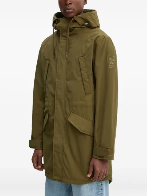 Timberland hooded logo-patch jacket Green TB0A6USP3021
