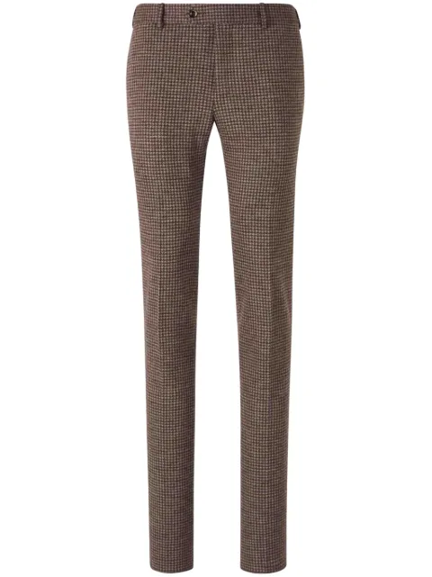 PT Torino houndstooth cropped tailored trousers Brown COVSJGZ20CL1AU51