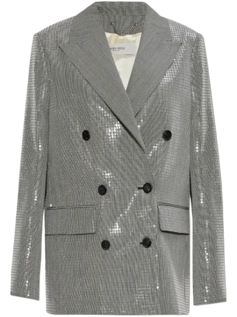 Golden Goose sequined double-breasted blazer Silver GWP02265P001939