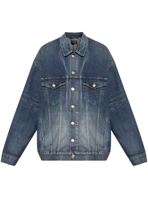 Balenciaga Tape Type-print denim jacket Blue 738738TRWA7