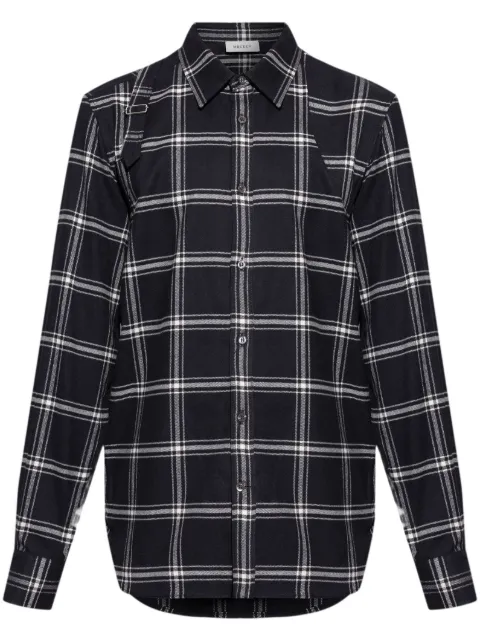 Alexander McQueen Plaid Harness Shirt Black 814736QSABR