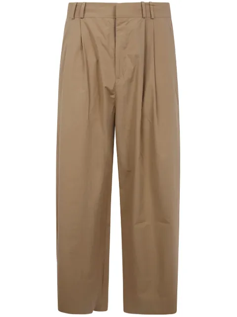 Studio Nicholson cotton trousers Brown LINESNM1185