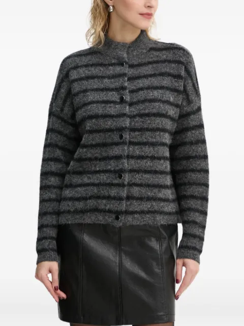 Gestuz Alpha striped button cardigan Grey 10905931