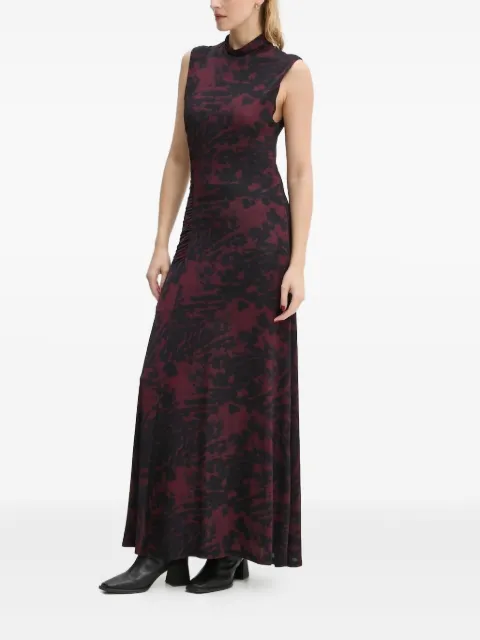 Gestuz high-neck printed dress Red 10909580