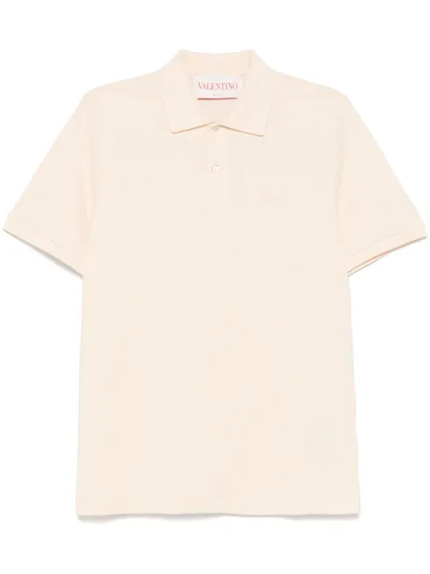 Valentino Garavani VLogo Signature-embroidered polo shirt Neutrals VMH03UAQ7