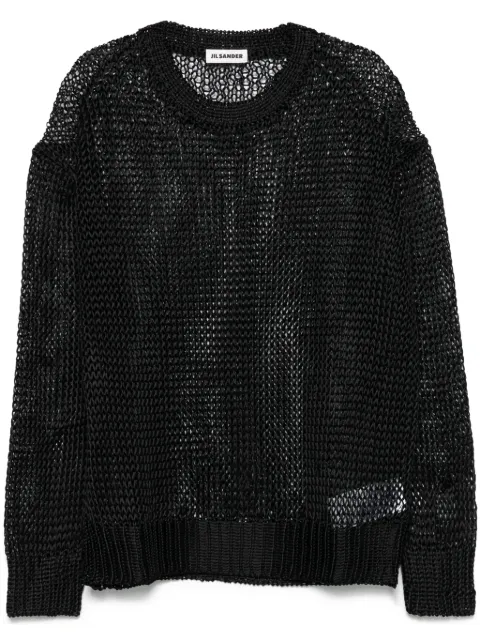 Jil Sander open-knit sweater Black J02GP0209J16135